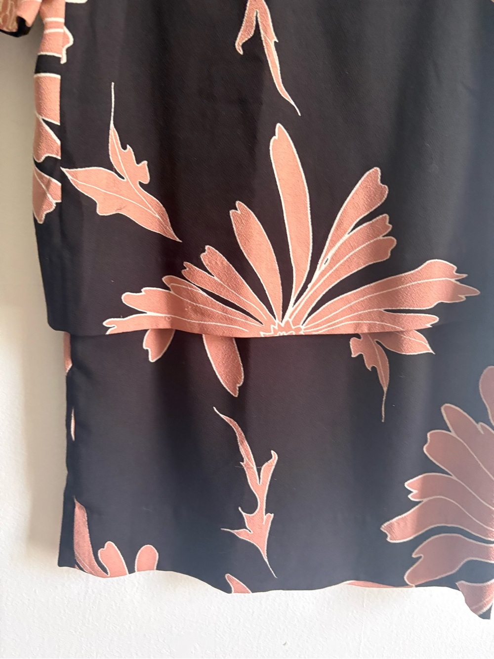 Essentiel Antwerp Sz S (36) Black Floral Tiered Tropical Short Dress - Picture 5 of 13